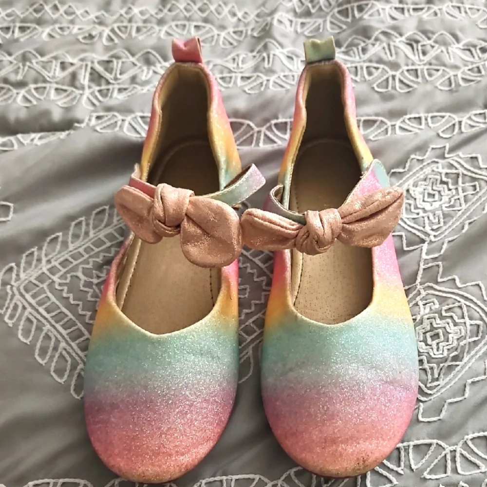 Size 3 Rainbow Glitter Girls‎ Shoes